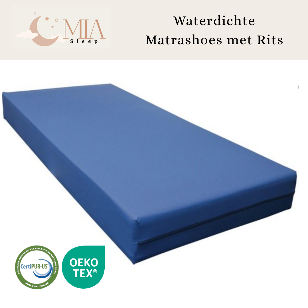 MIA Sleep Koudschuim Zorgmatras - Circa 14 cm dik - Waterdicht/Afritsbare Tijk