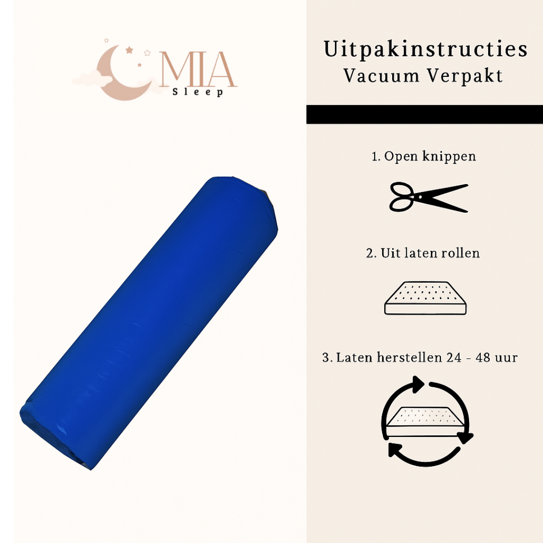MIA Sleep Koudschuim Zorgmatras - Circa 14 cm dik - Waterdicht/Afritsbare Tijk