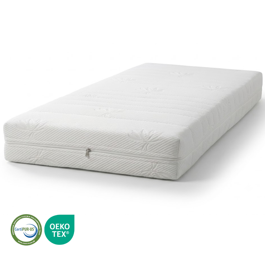 MIA Sleep Koudschuim Matras - Circa 20 cm dik - Luxe Afritsbaare Bamboo Tijk