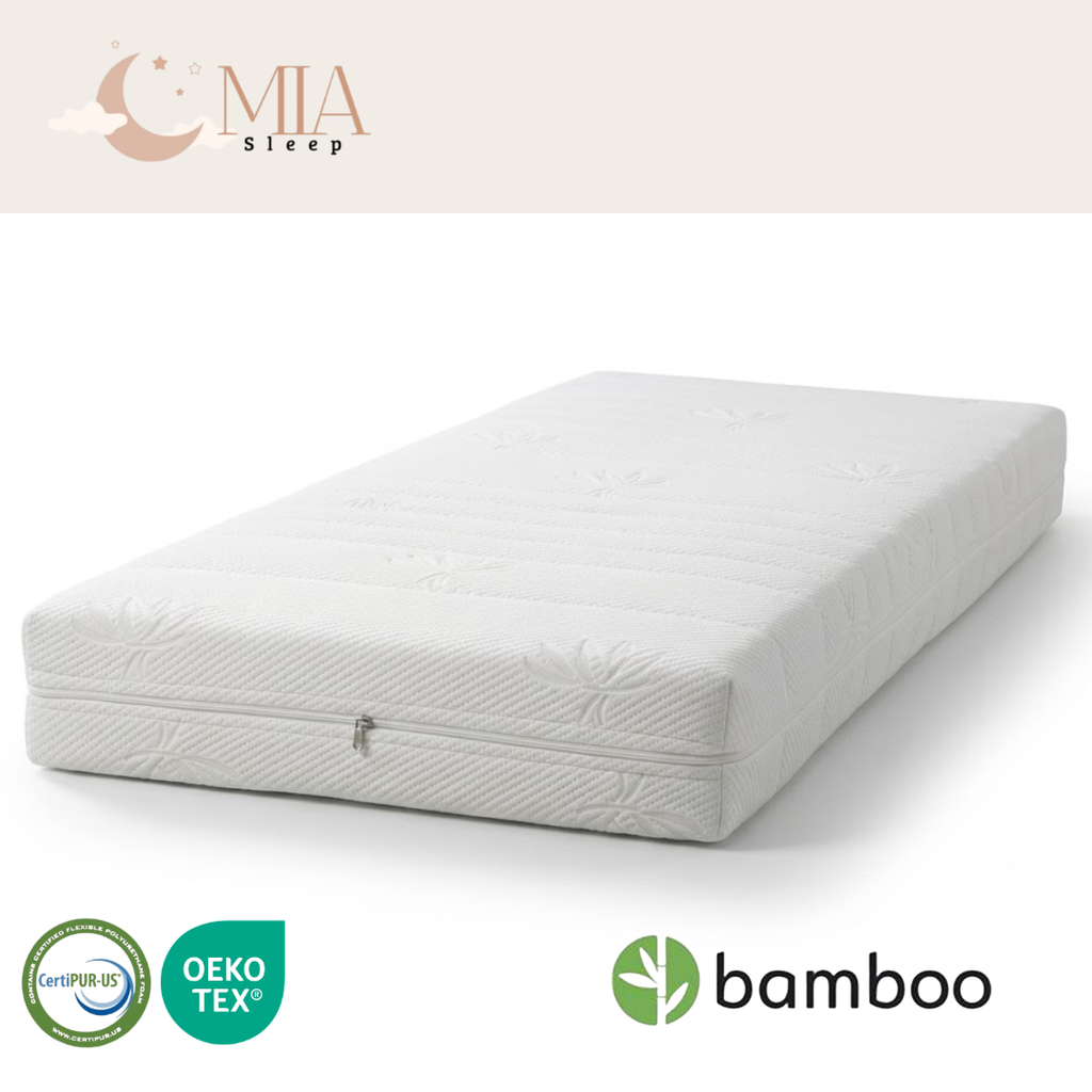 MIA Sleep Koudschuim Matras - Circa 20 cm dik - Luxe Afritsbaare Bamboo Tijk