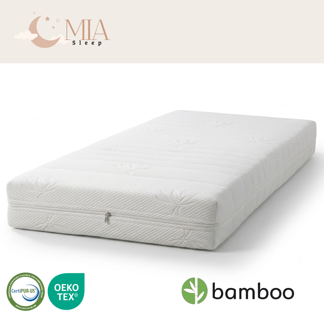 MIA Sleep Koudschuim Matras - Circa 14 cm dik - Luxe Afritsbaare Bamboo Tijk