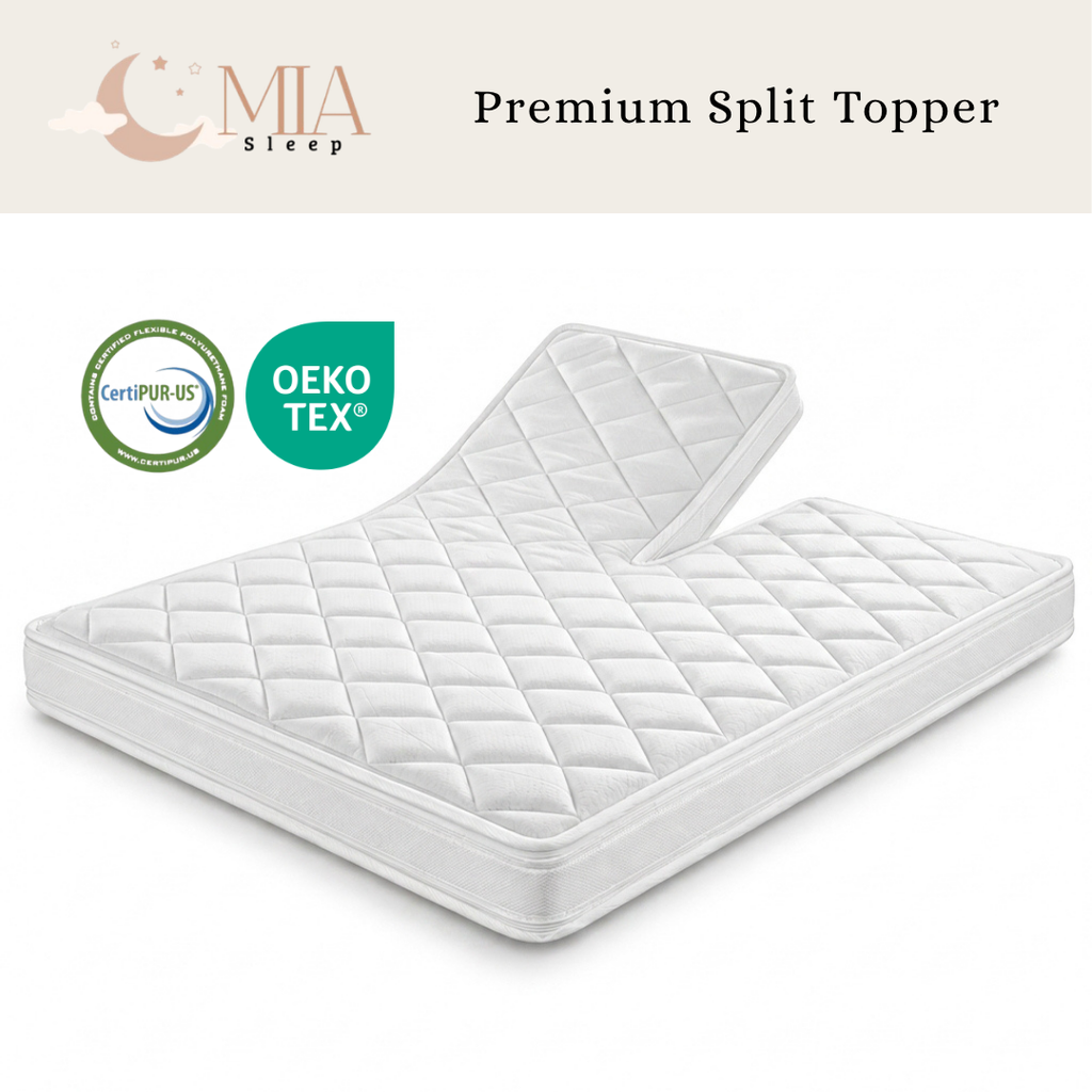 MIA Sleep SPLIT Topper - Circa 12 cm dik - Afritsbare Tencel hoes