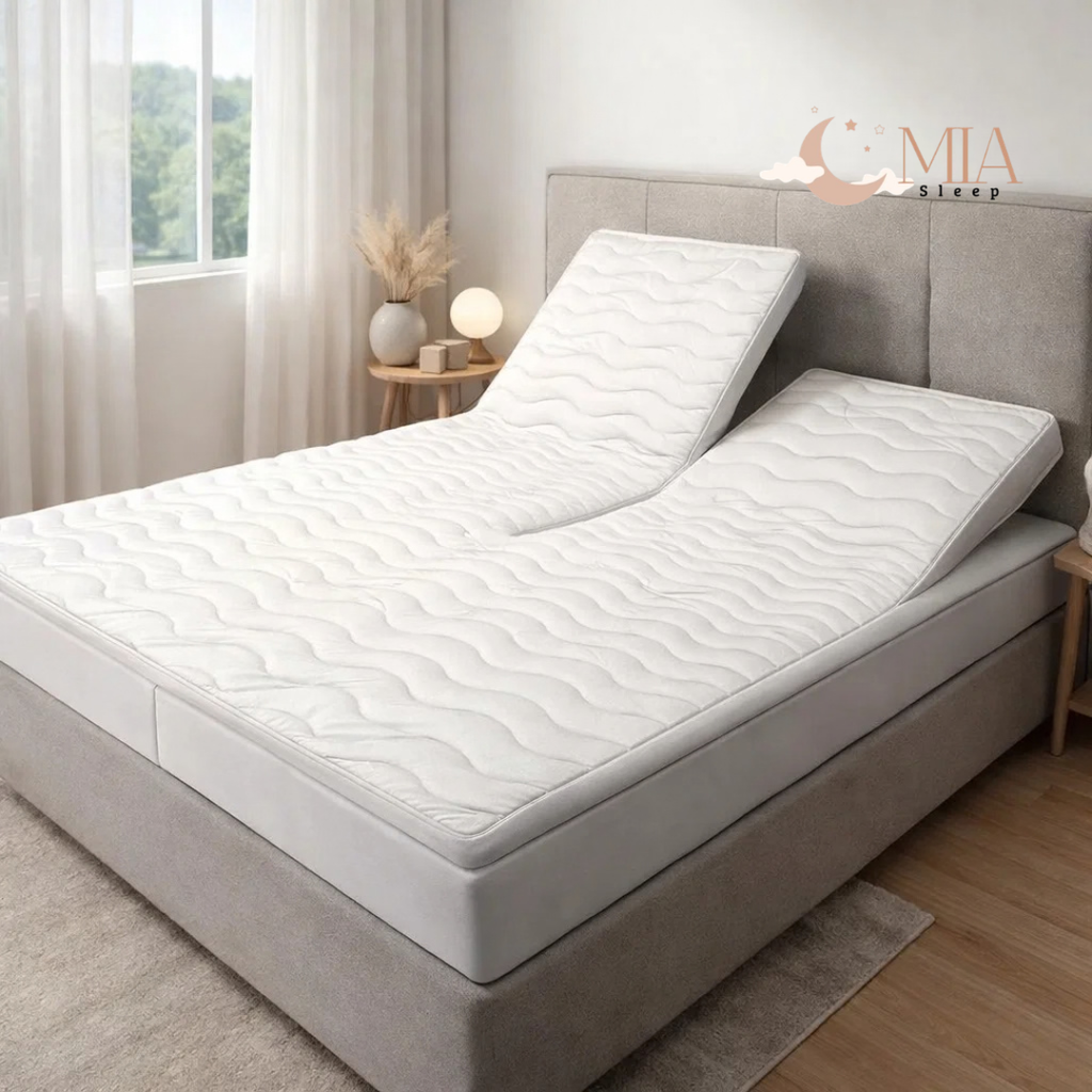 MIA Sleep SPLIT Topper - Circa 9 cm dik - Afritsbare Bamboo Tijk